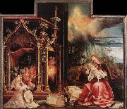 Matthias  Grunewald Concert of Angels and Nativity oil painting on canvas